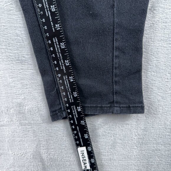 Divided By H&M Mom Jeans High Rise Womens Size 8 Black Five Design Pockets - Picture 10 of 12